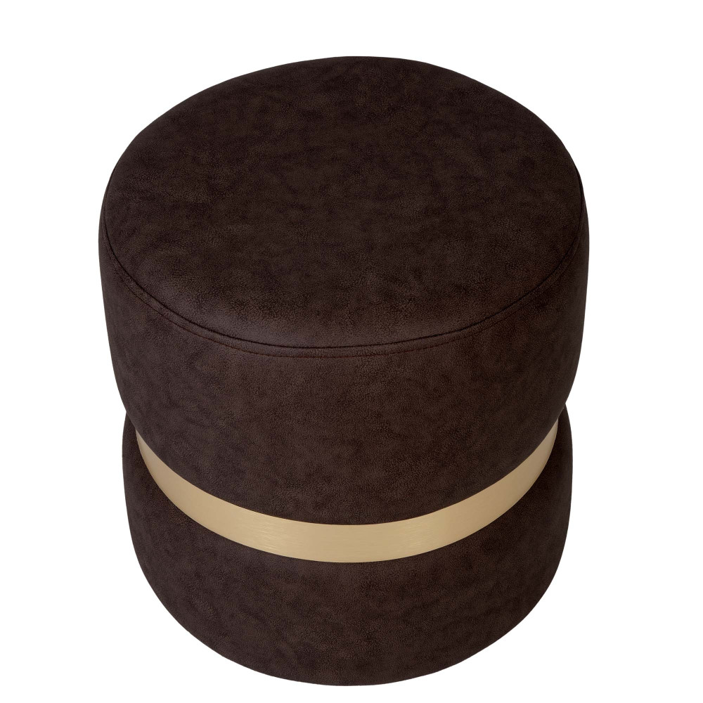 Taburet Ring - inel auriu - stofa M612  - maro