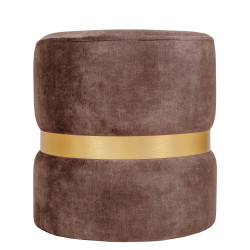 Taburet Ring - inel auriu - stofa P05 - maro Taburet Ring - inel auriu - stofa P05 - maro