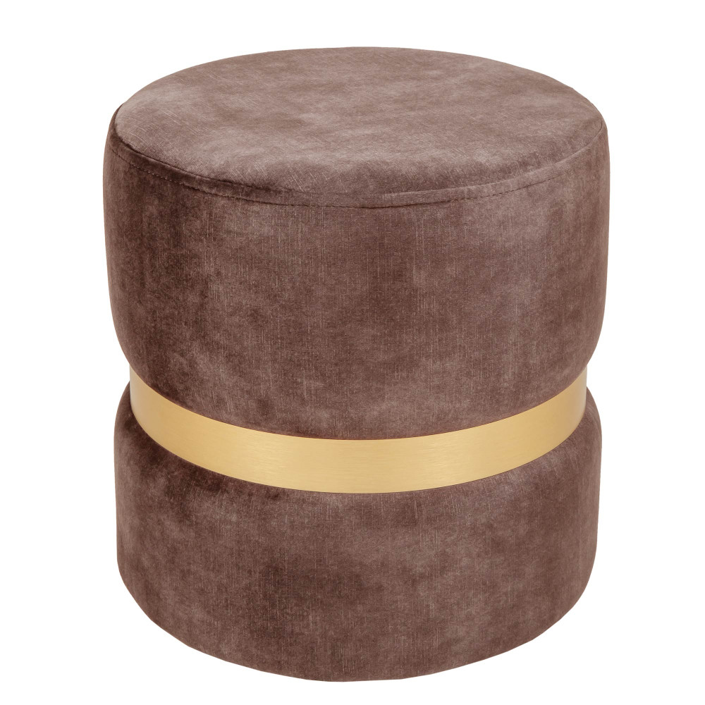 Taburet Ring - inel auriu - stofa P05 - maro Taburet Ring - inel auriu - stofa P05 - maro