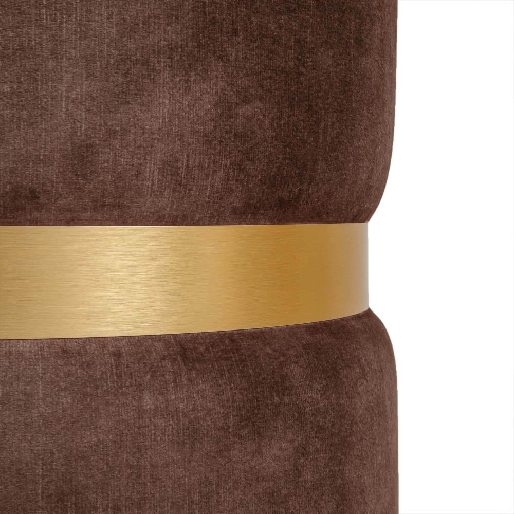 Taburet Ring - inel auriu - stofa P05 - maro Taburet Ring - inel auriu - stofa P05 - maro