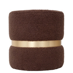 Taburet Ring - inel auriu - stofa T07 - maro Taburet Ring - inel auriu - stofa T07 - maro