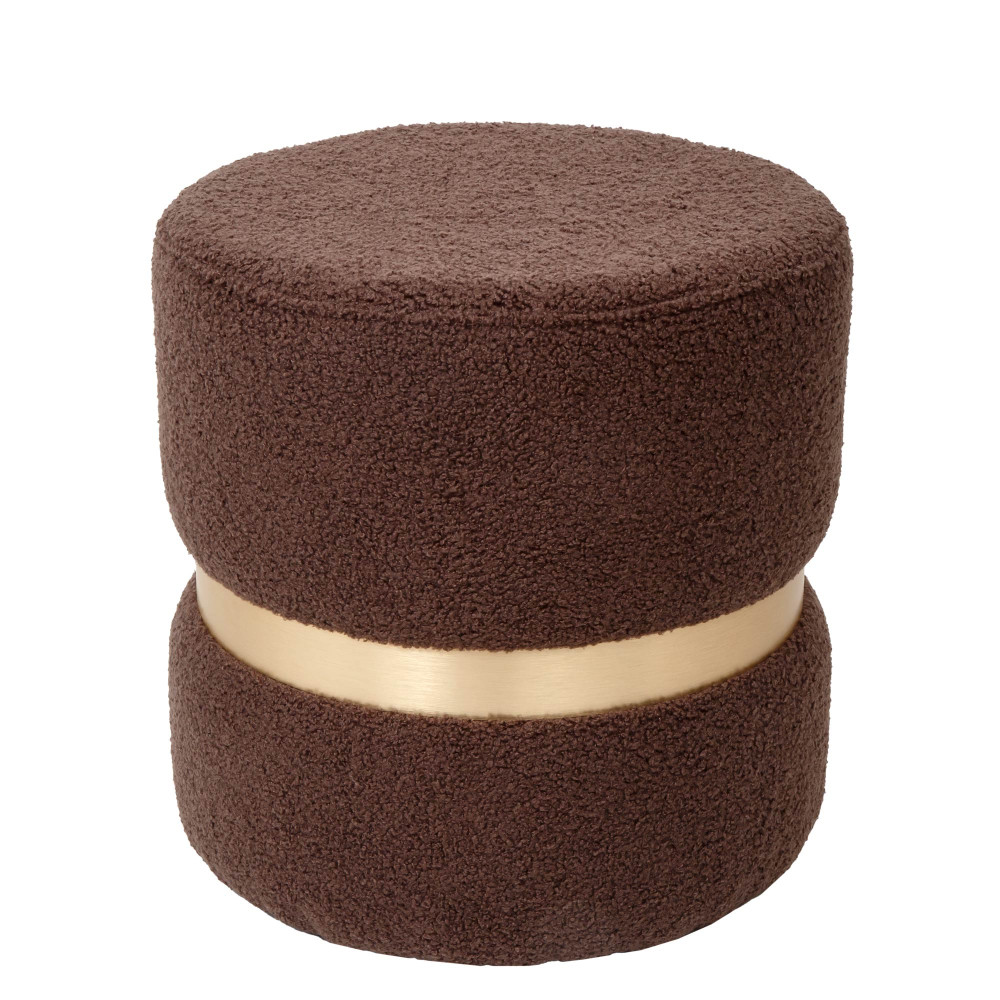 Taburet Ring - inel auriu - stofa T07 - maro Taburet Ring - inel auriu - stofa T07 - maro