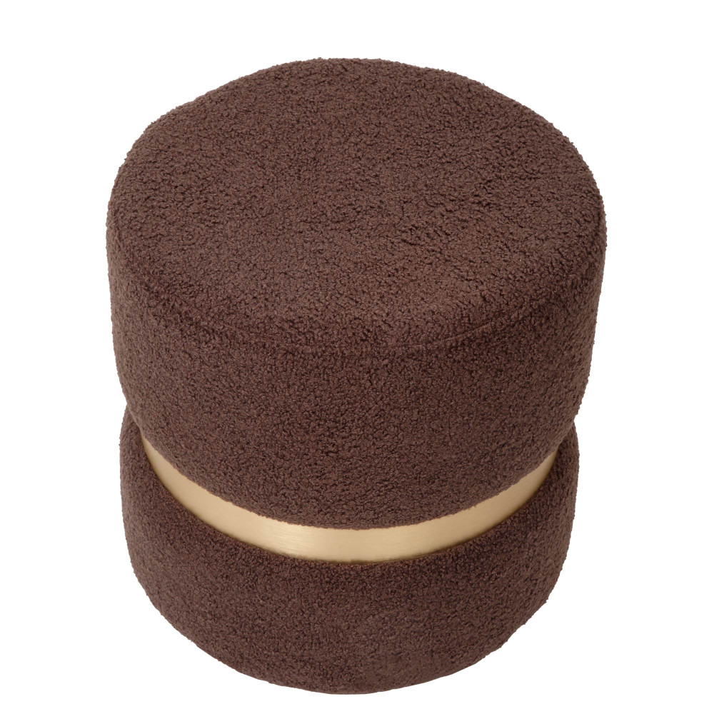 Taburet Ring - inel auriu - stofa T07 - maro Taburet Ring - inel auriu - stofa T07 - maro