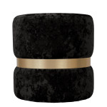 Taburet Ring - inel auriu - stofa E01 - negru