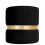 Taburet Ring - inel auriu - stofa H01 - negru Taburet Ring - inel auriu - stofa H01 - negru