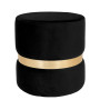 Taburet Ring - inel auriu - stofa H01 - negru Taburet Ring - inel auriu - stofa H01 - negru