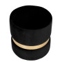 Taburet Ring - inel auriu - stofa H01 - negru Taburet Ring - inel auriu - stofa H01 - negru