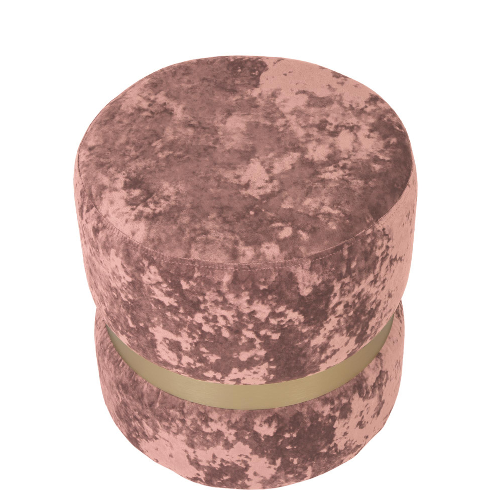Taburet Ring - inel auriu - stofa E45 - roz Taburet Ring - inel auriu - stofa E45 - roz