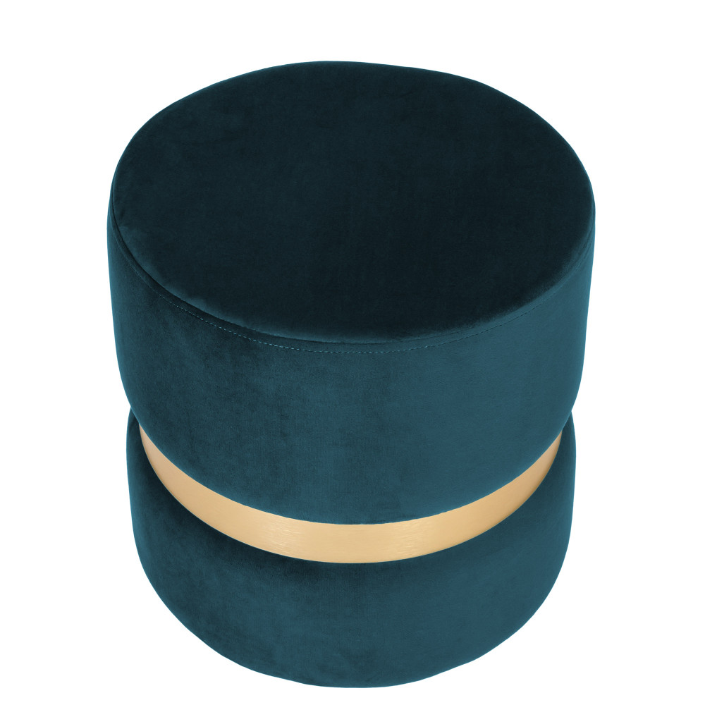Taburet Ring - inel auriu - stofa H13 - turcoaz