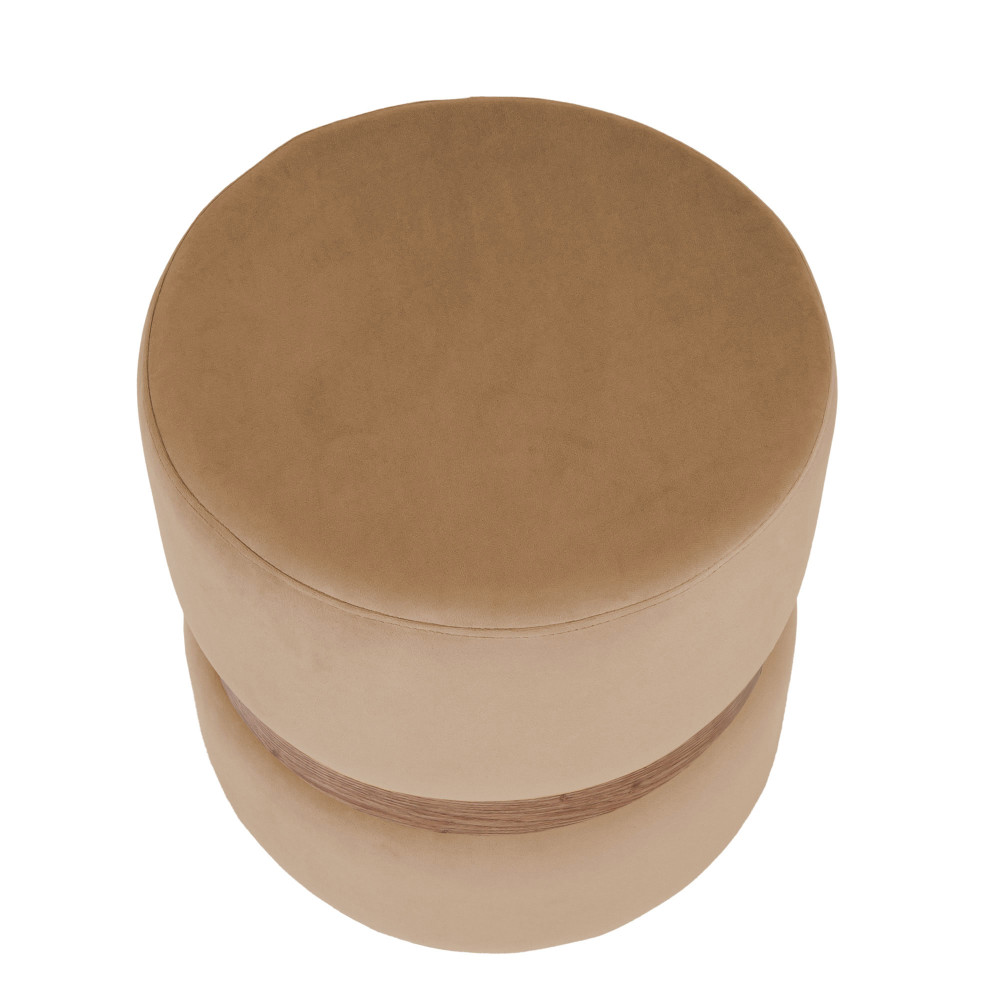 Taburet Ring - inel stejar - stofa H03 - bej Taburet Ring - inel stejar - stofa H03 - bej