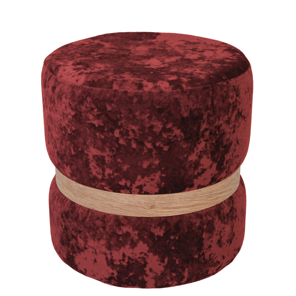 Taburet Ring - inel stejar - stofa E42 - bordo Taburet Ring - inel stejar - stofa E42 - bordo