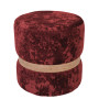 Taburet Ring - inel stejar - stofa E42 - bordo Taburet Ring - inel stejar - stofa E42 - bordo