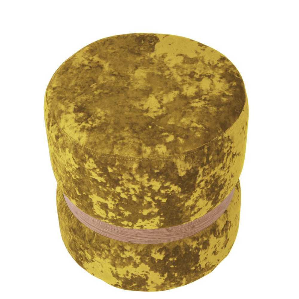 Taburet Ring - inel stejar - stofa E51 - galben Taburet Ring - inel stejar - stofa E51 - galben