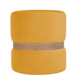 Taburet Ring - inel stejar - stofa H66 - galben