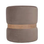 Taburet Ring - inel stejar - stofa H34 - gri deschis