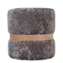 Taburet Ring - inel stejar - stofa E30 - gri Taburet Ring - inel stejar - stofa E30 - gri