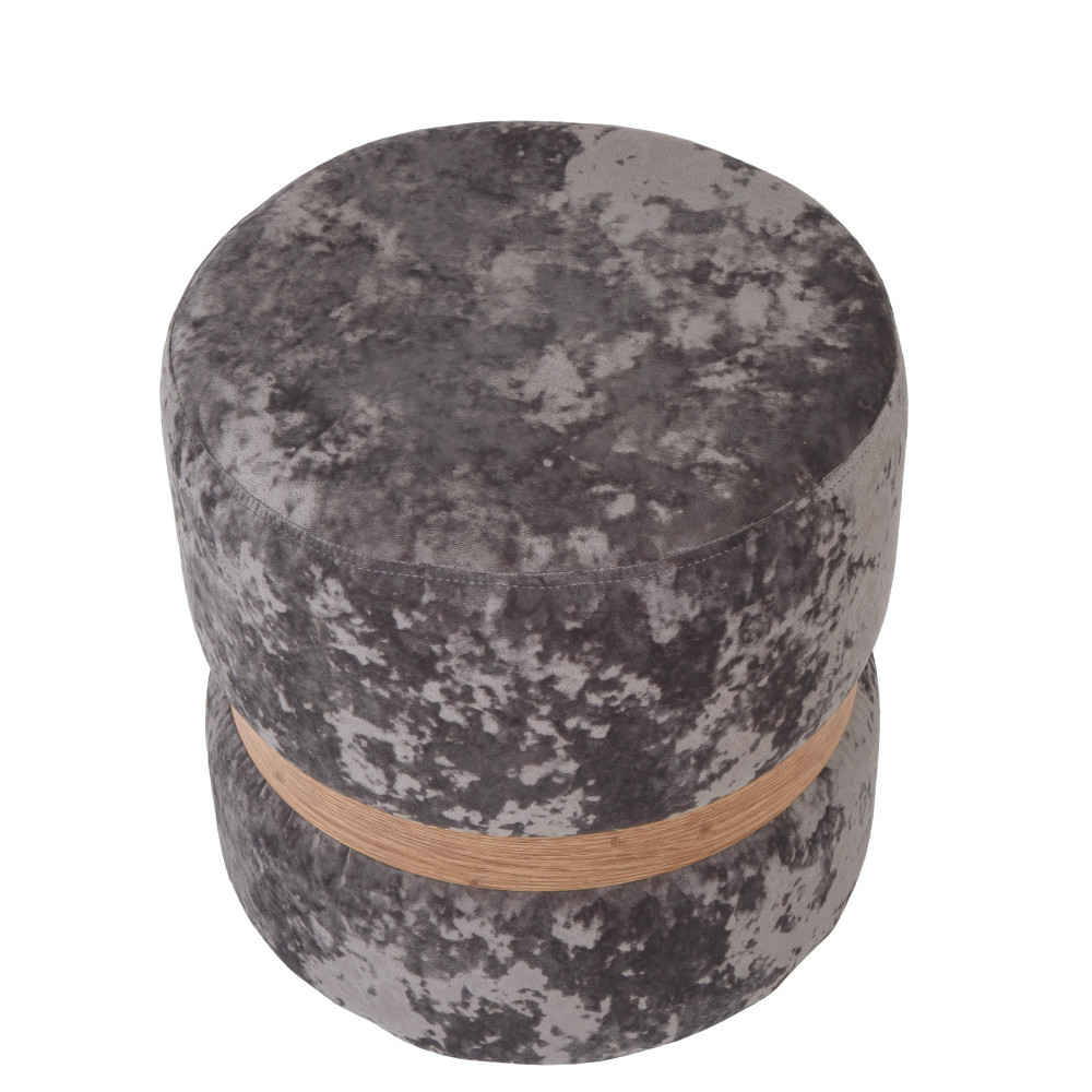 Taburet Ring - inel stejar - stofa E30 - gri Taburet Ring - inel stejar - stofa E30 - gri