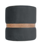 Taburet Ring - inel stejar - stofa H30 - gri