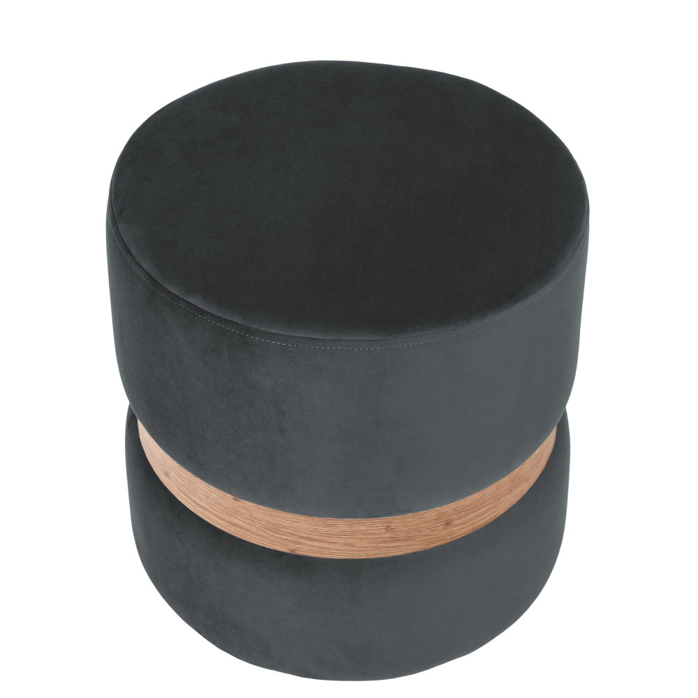 Taburet Ring - inel stejar - stofa H30 - gri Taburet Ring - inel stejar - stofa H30 - gri