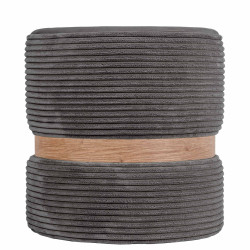 Taburet Ring - inel stejar - stofa L49 - gri petrol Taburet Ring - inel stejar - stofa L49 - gri petrol