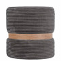Taburet Ring - inel stejar - stofa L49 - gri petrol
