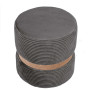 Taburet Ring - inel stejar - stofa L49 - gri petrol