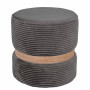 Taburet Ring - inel stejar - stofa L49 - gri petrol