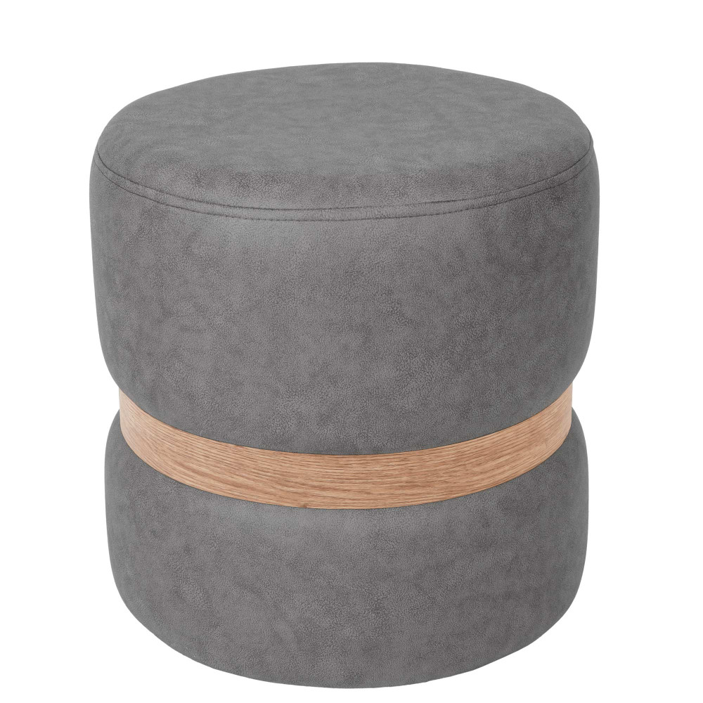 Taburet Ring - inel stejar - stofa M609 - gri deschis Taburet Ring - inel stejar - stofa M609 - gri deschis