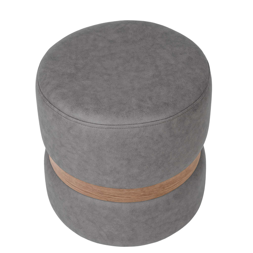 Taburet Ring - inel stejar - stofa M609 - gri deschis Taburet Ring - inel stejar - stofa M609 - gri deschis