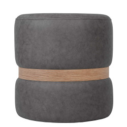 Taburet Ring - inel stejar - stofa M611 - gri Taburet Ring - inel stejar - stofa M611 - gri