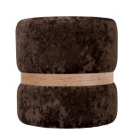 Taburet Ring - inel stejar - stofa E60 - maro