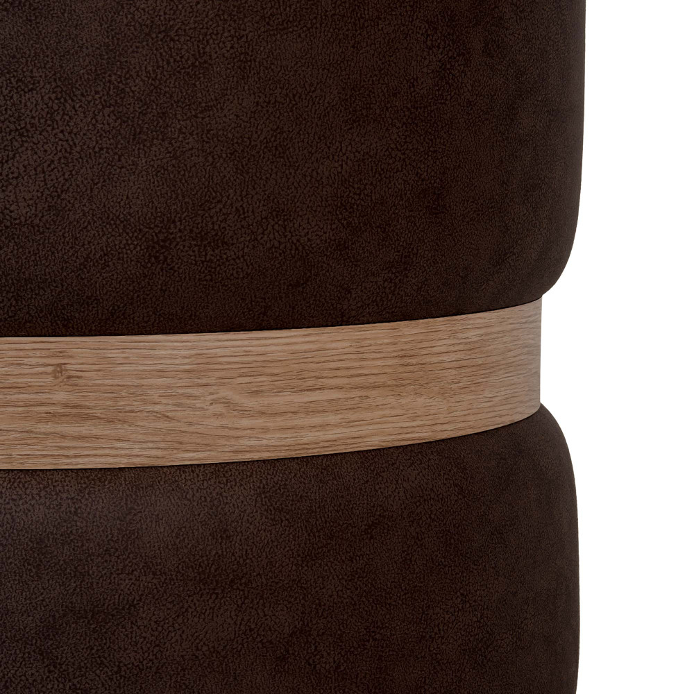 Taburet Ring - inel stejar - stofa M612 - maro Taburet Ring - inel stejar - stofa M612 - maro