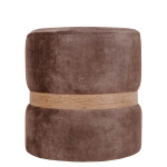 Taburet Ring - inel stejar - stofa P05 - maro