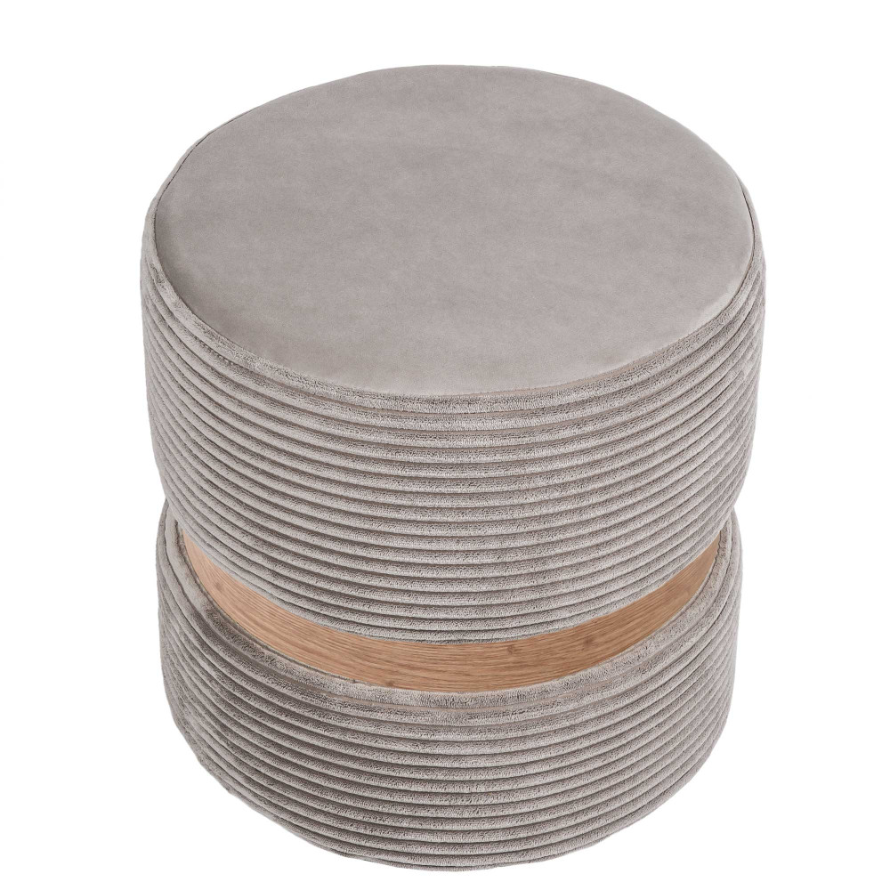 Taburet Ring - inel stejar - stofa L46 - maro deschis Taburet Ring - inel stejar - stofa L46 - maro deschis