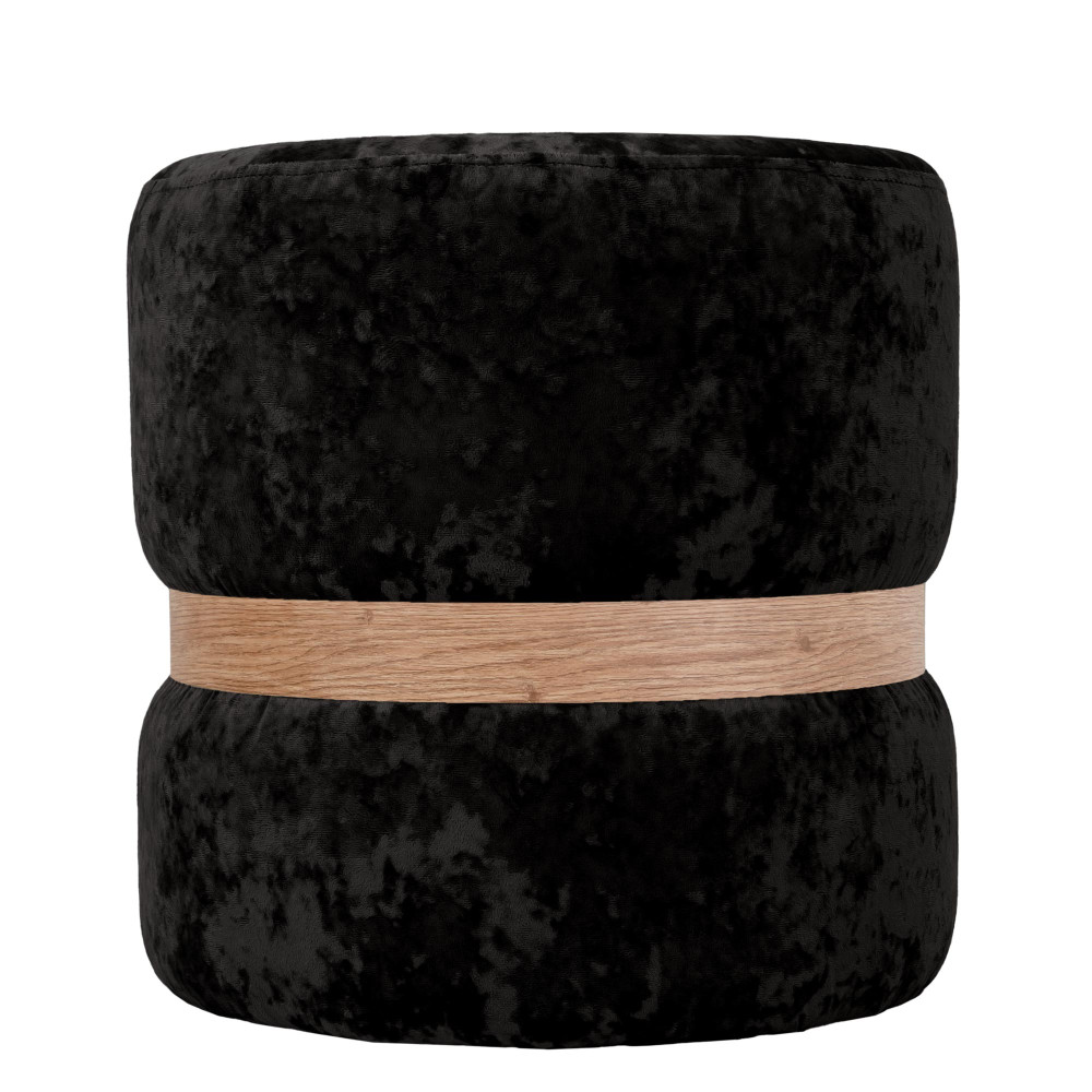 Taburet Ring - inel stejar - stofa E01 - negru Taburet Ring - inel stejar - stofa E01 - negru