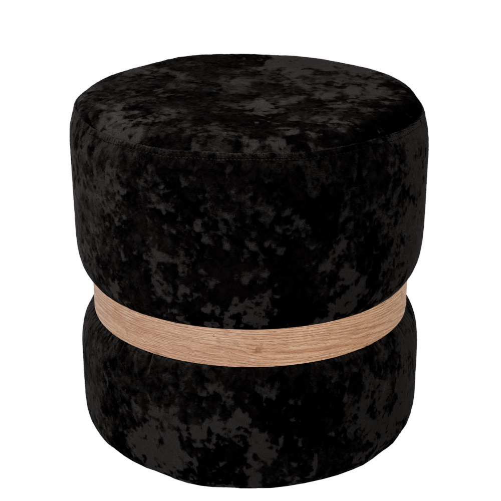 Taburet Ring - inel stejar - stofa E01 - negru Taburet Ring - inel stejar - stofa E01 - negru