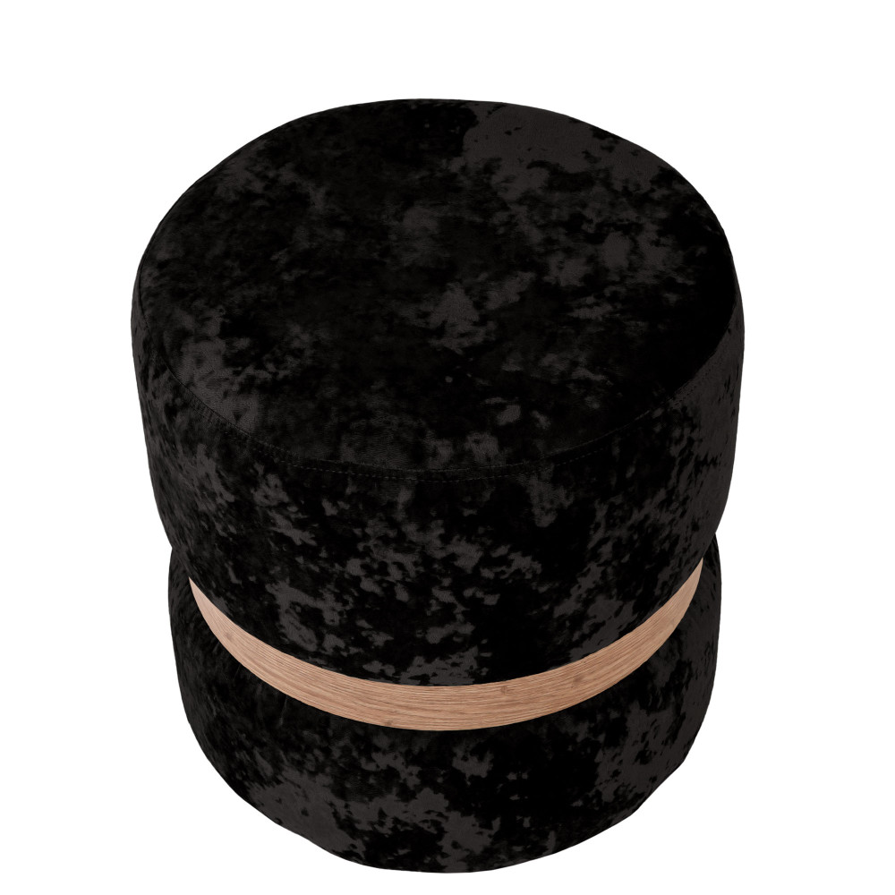 Taburet Ring - inel stejar - stofa E01 - negru Taburet Ring - inel stejar - stofa E01 - negru