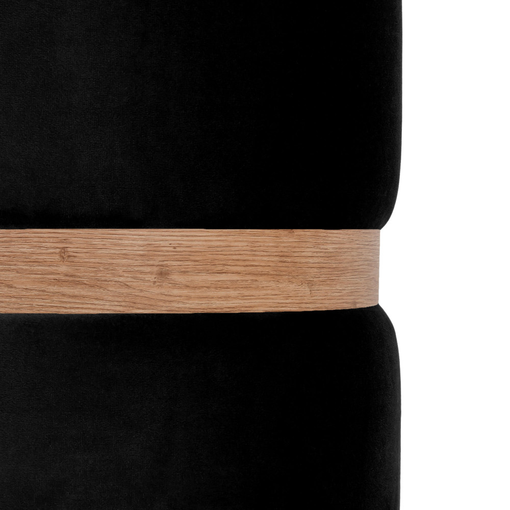 Taburet Ring - inel stejar - stofa H01 - negru Taburet Ring - inel stejar - stofa H01 - negru