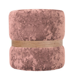Taburet Ring - inel stejar - stofa E45 - roz