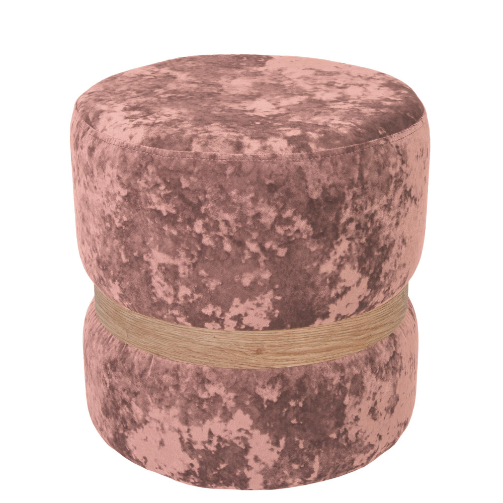 Taburet Ring - inel stejar - stofa E45 - roz Taburet Ring - inel stejar - stofa E45 - roz