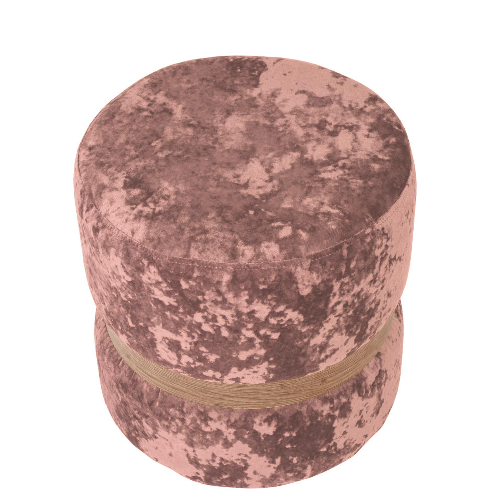 Taburet Ring - inel stejar - stofa E45 - roz Taburet Ring - inel stejar - stofa E45 - roz