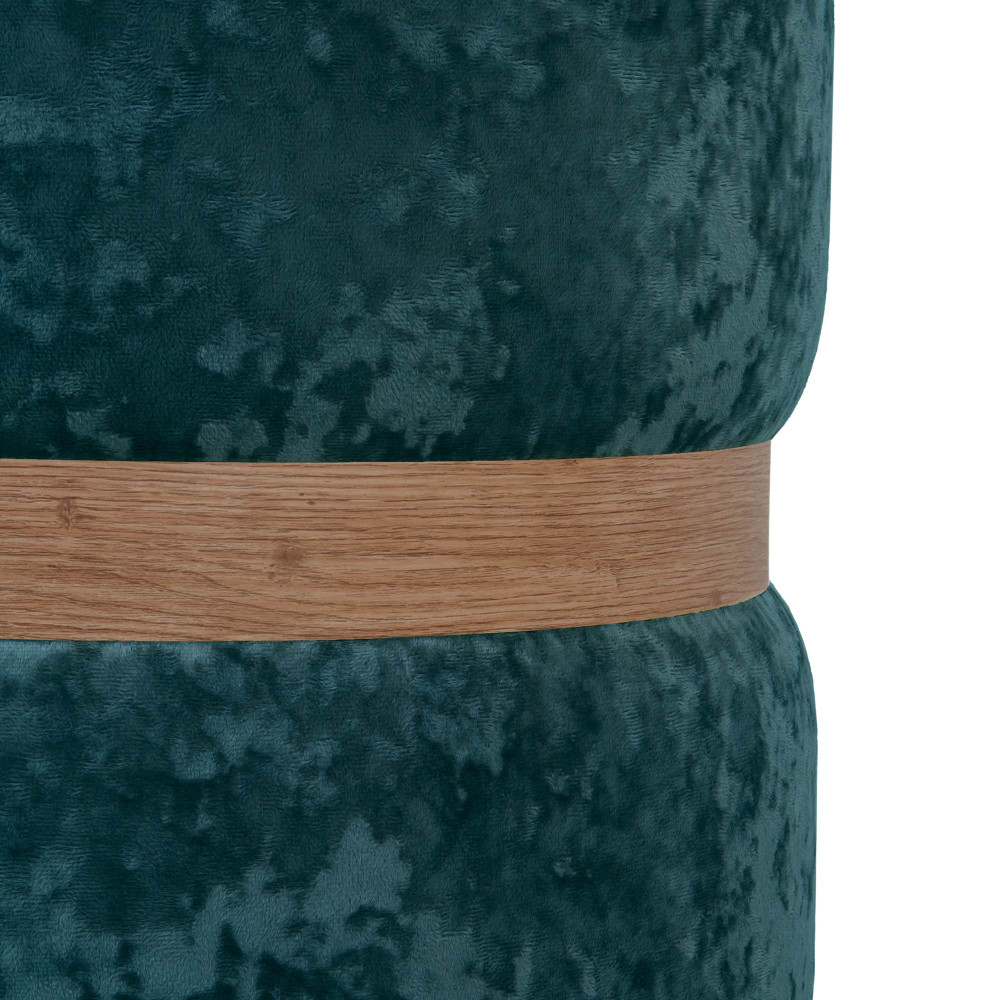 Taburet Ring - inel stejar - stofa E22 - turcoaz Taburet Ring - inel stejar - stofa E22 - turcoaz