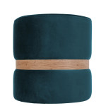 Taburet Ring - inel stejar - stofa H13 - turcoaz