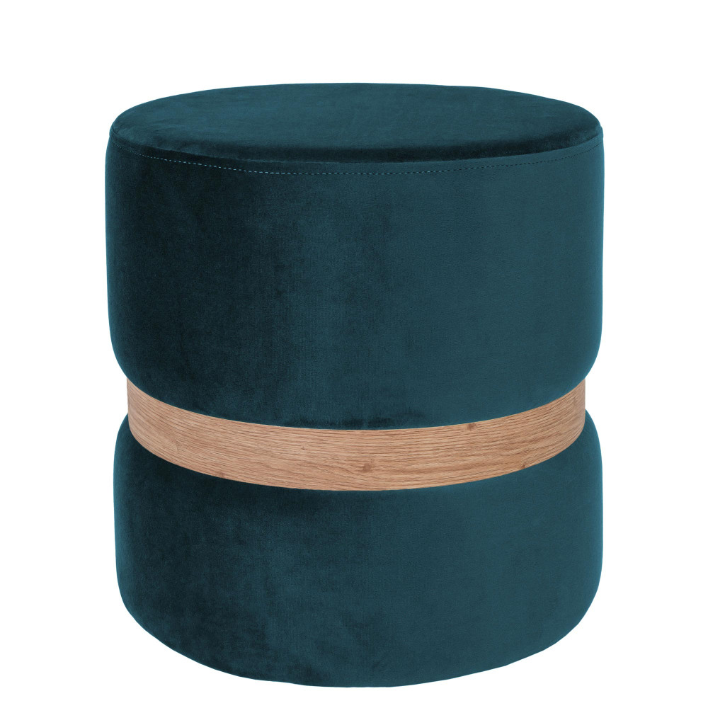 Taburet Ring - inel stejar - stofa H13 - turcoaz Taburet Ring - inel stejar - stofa H13 - turcoaz