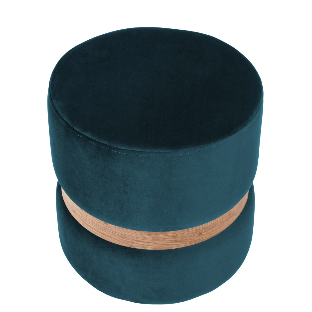 Taburet Ring - inel stejar - stofa H13 - turcoaz Taburet Ring - inel stejar - stofa H13 - turcoaz