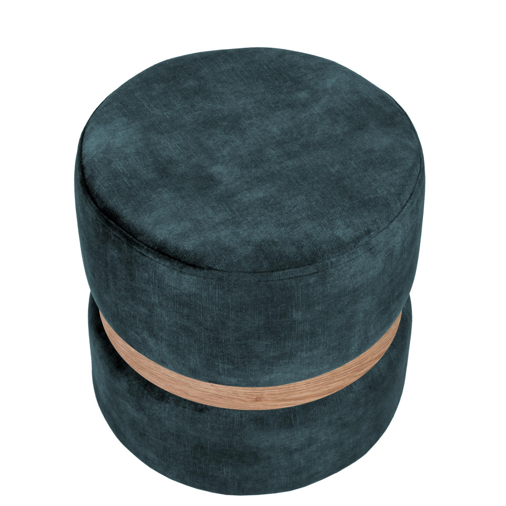 Taburet Ring - inel stejar - stofa P13 - turcoaz Taburet Ring - inel stejar - stofa P13 - turcoaz