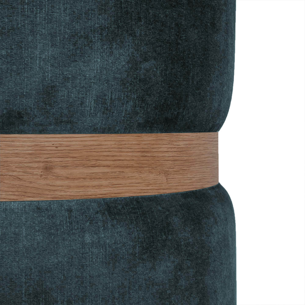 Taburet Ring - inel stejar - stofa P13 - turcoaz Taburet Ring - inel stejar - stofa P13 - turcoaz