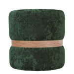 Taburet Ring - inel stejar - stofa E57 - verde