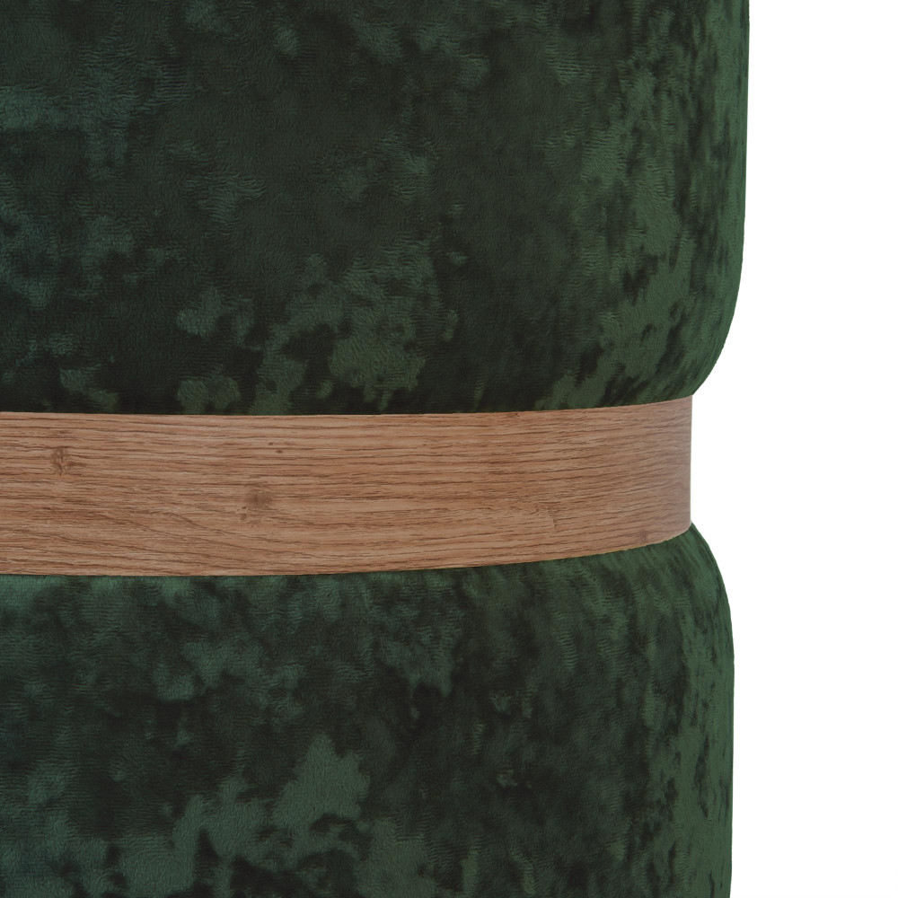Taburet Ring - inel stejar - stofa E57 - verde Taburet Ring - inel stejar - stofa E57 - verde