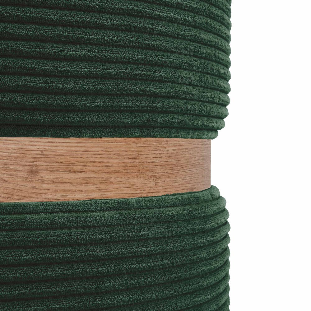 Taburet Ring - inel stejar - stofa L56 - verde Taburet Ring - inel stejar - stofa L56 - verde